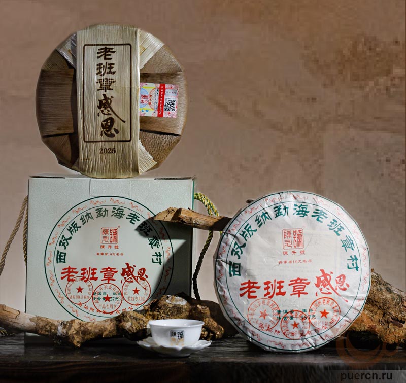 Чэньшэн Хао Лао Бань Чжан Гань Энь, шэн пуэр, 357 гр, 2025 г.