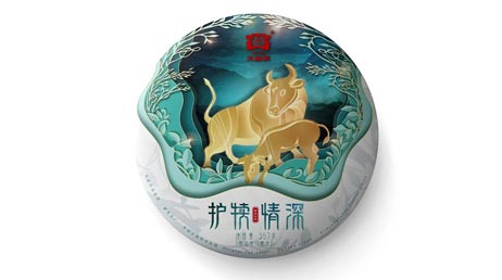 Да И Ху Ду Цин Шэнь «Выбирая быка», шу пуэр, 357 гр. 2021 г.