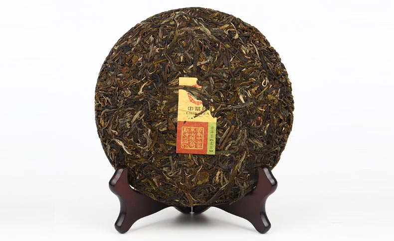 Чжун Ча 7741, шэн пуэр, 357 гр, 2019 г. - чайный блин