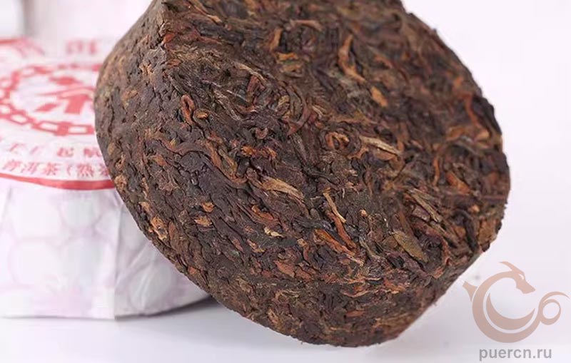Чжун Ча Юньнань Пуэр Мэйхуа Бин Ча, шу пуэр, 100 гр, 2020 г.