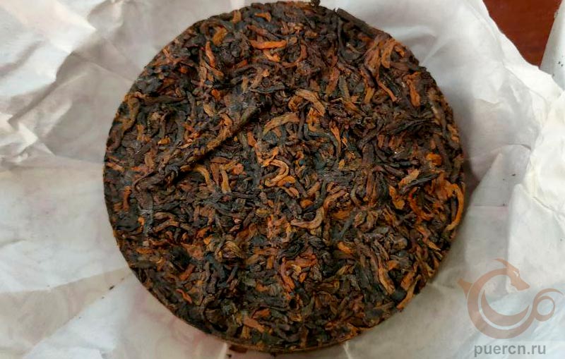 Чжун Ча Юньнань Пуэр Мэйхуа Бин Ча, шу пуэр, 100 гр, 2020 г.